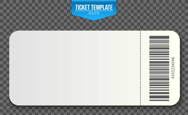 ilustrações de stock, clip art, desenhos animados e ícones de creative vector illustration of empty ticket template mockup set isolated on transparent background. art design blank theater, air plane, cinema, train, circus, sport, football invitation coupons - 2113