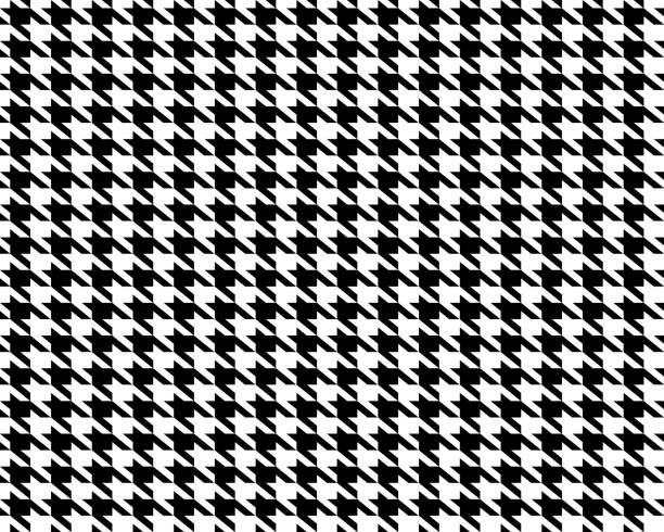 творческая векторная иллюстрация ткани houndstooth бесшовные вектор шаблон фона. геометрический принт гончих зуб искусства дизайн. абстрактная - houndstooth pattern geometric shape textile stock illustrations