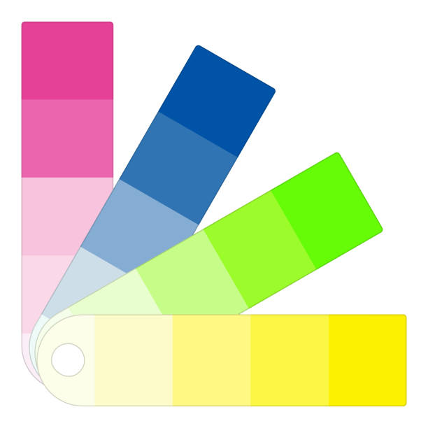 ilustrações, clipart, desenhos animados e ícones de paleta de cores de parede dos desenhos animados coloridos - color swatch home improvement choice colors