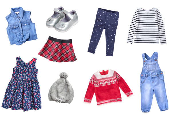 istock Child girl clothes set isolated. 1008569614