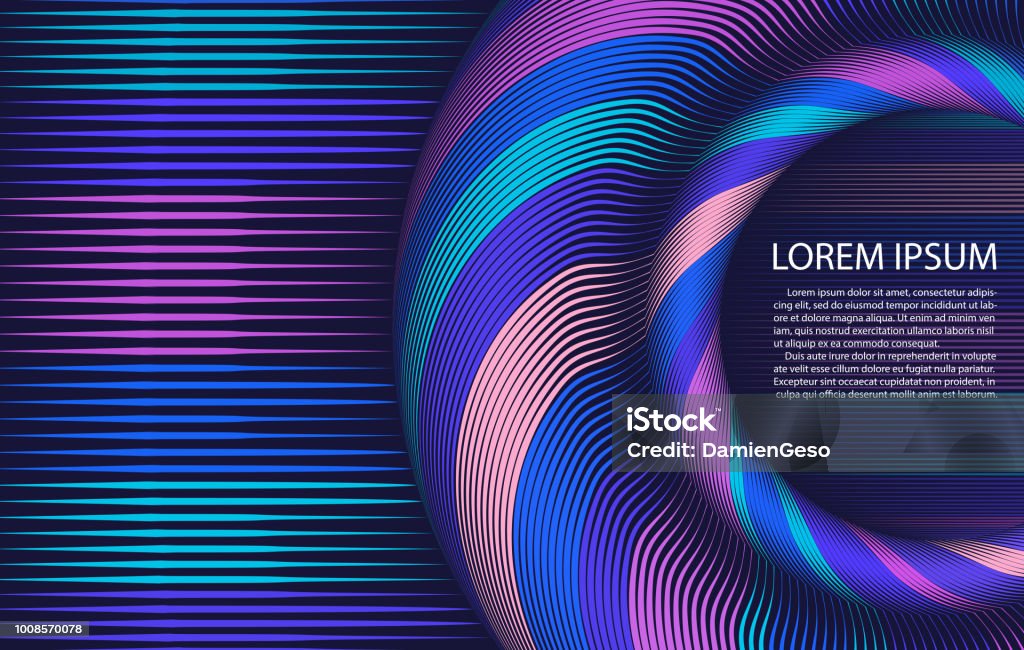 Color String Line Abstract Colorful String Lines Background Vector Illustration Stock ...