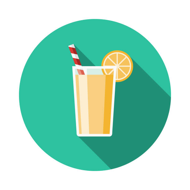 Lemonade Flat Design Travel & Vacation Icon A flat design styled travel and vacation icon with a long side shadow. Color swatches are global so it’s easy to edit and change the colors. soda illustrations stock illustrations