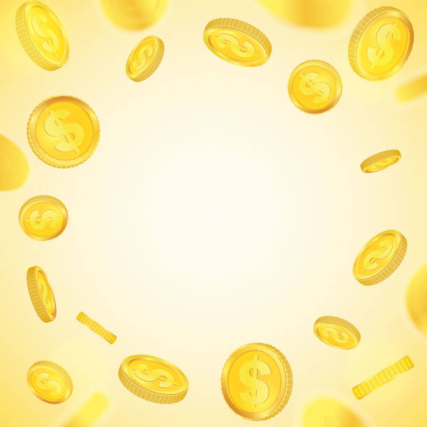 istock Creative vector illustration of 3d gold coins floating in different perspective. Isolated on transparent background. Dollar sign. Realistic money. Art design. Abstract concept graphic element 1008585738