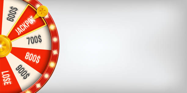 kreatywna ilustracja wektorowa kołowrotka z fortuną 3d. szczęśliwa ruletka wygrać jackpot w kasynie projektowania sztuki. abstrakcyjny element graficzny gry hazardowej - prize wheel stock illustrations