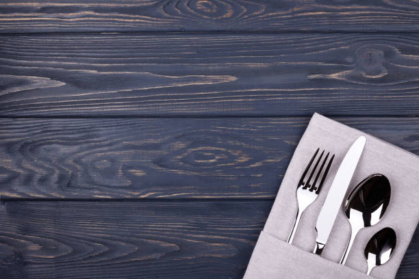 istock Set of fork, spoon, teaspoon and knife. 1008596036
