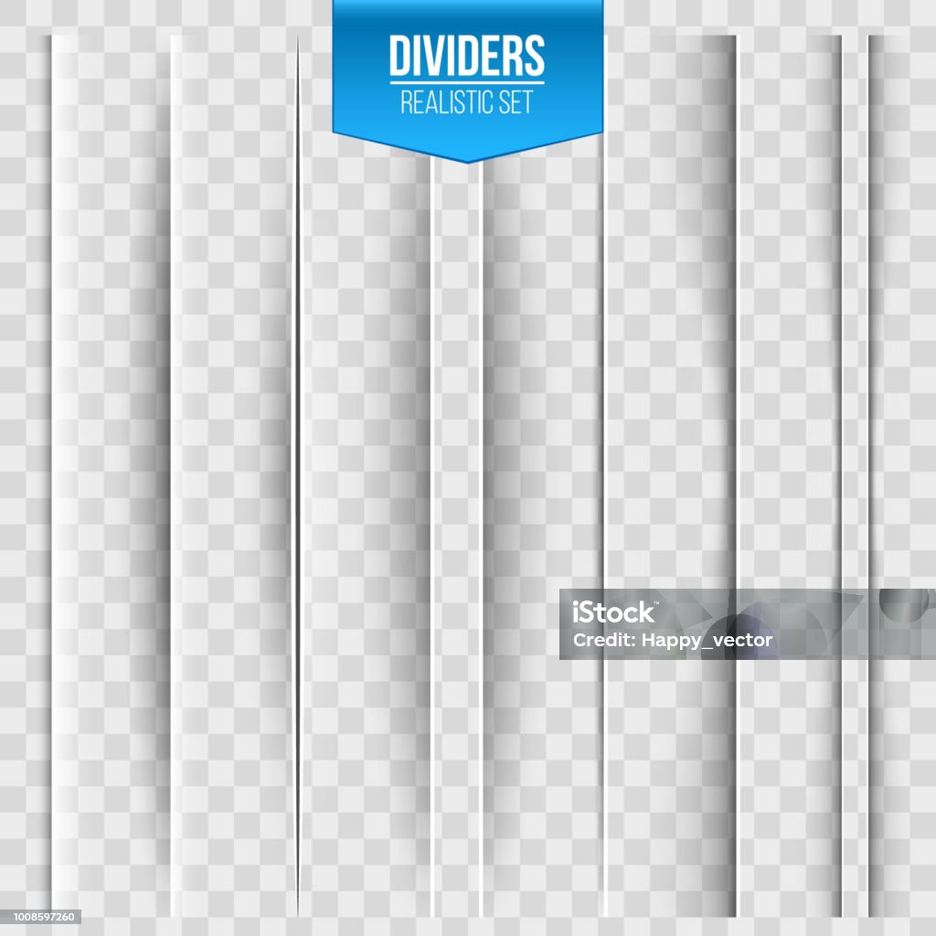 Creative vector illustration of realistic paper shadow dividers isolated on transparent background. Art design effect set. Abstract concept graphic element Creative vector illustration of realistic paper shadow dividers isolated on transparent background. Art design effect set. Abstract concept graphic element. Drawing Compass stock vector