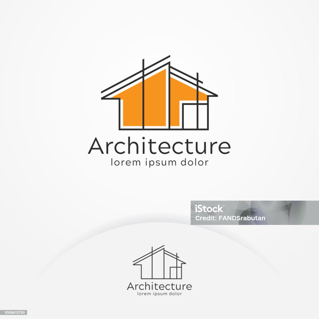 Diseño de logo de arquitectura - arte vectorial de Logotipo libre de derechos