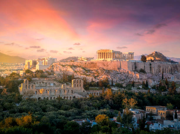 istock Acropolis of Athens at sunset with a beautiful dramatic sky 1008613840