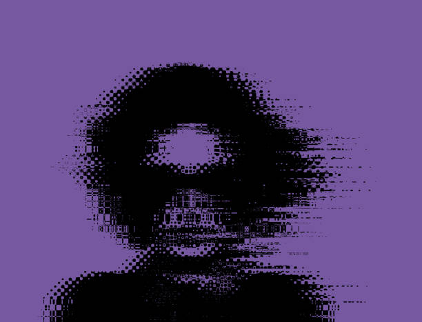 istock Glitch technique portrait of a young woman with cool attitude 1008614410