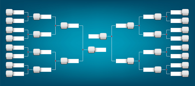 Playoff Table Pattern Without Text Creative Vector Illustration Of Playoffs Schedule With Two Conference ...