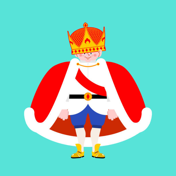 istock Little prince isolated. Boy in crown. Royal son. Vector illustration 1008633602