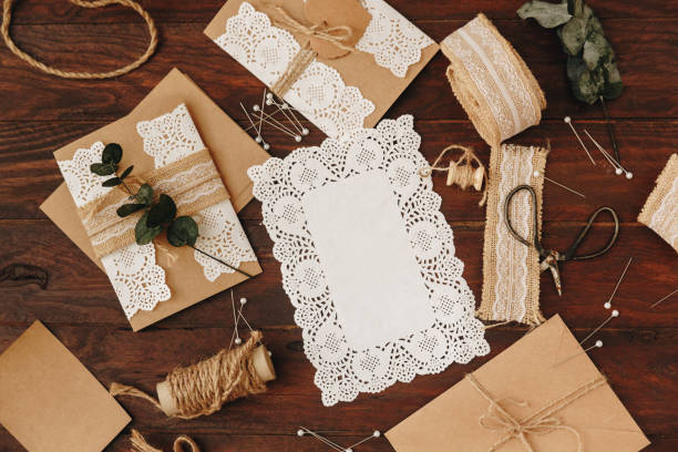 istock How to make card. craft items and tools for handmade invitation cart. Diy concept, mock up greetings card 1008646006