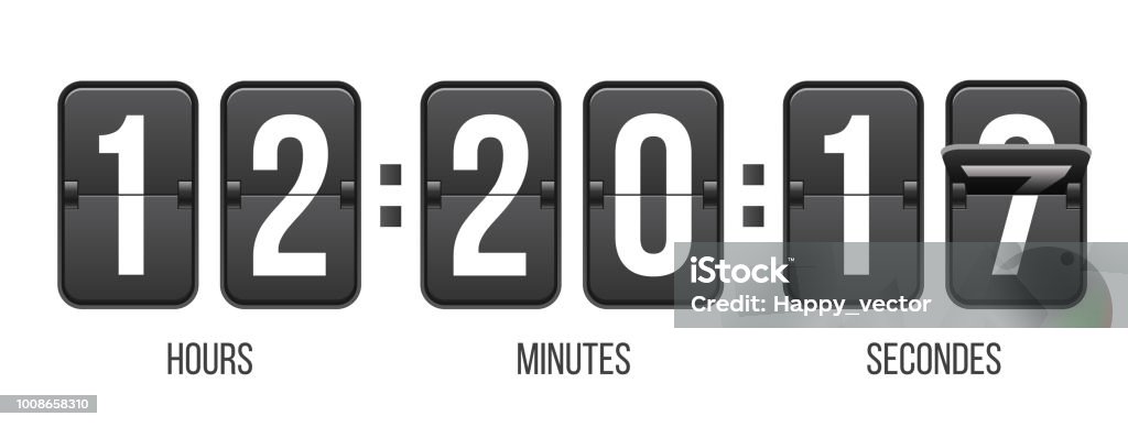 First Count Timer Picture Creative Vector Illustration Of Countdown Timer With Different Numbers ...