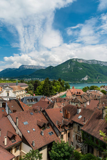 istock Beautiful glimpse of Lake Annecy and tiled rooftops 1008662662