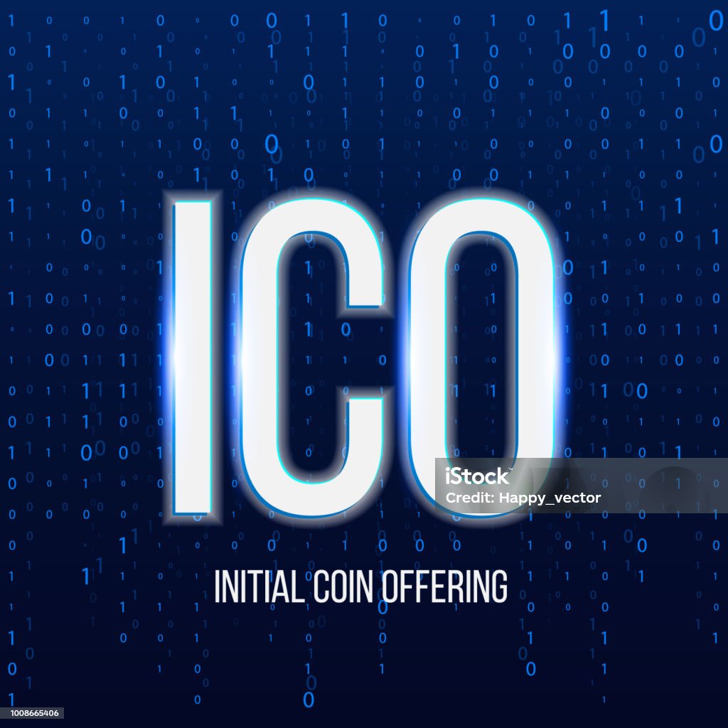 Bench Ico Creative Vector Illustration Of Ico Initial Coin Offering Banner ...