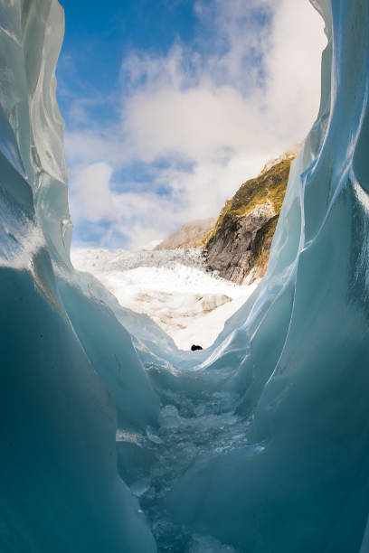 istock Ice cave tunnel on the mountain Glacier 1008665532