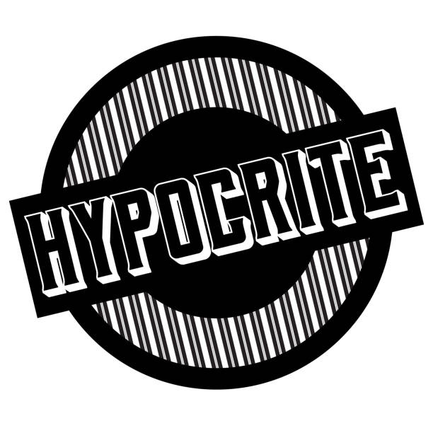 Hypocrite	 typographic stamp Hypocrite	 typographic stamp. Typographic sign, badge or icon hypocrisy stock illustrations