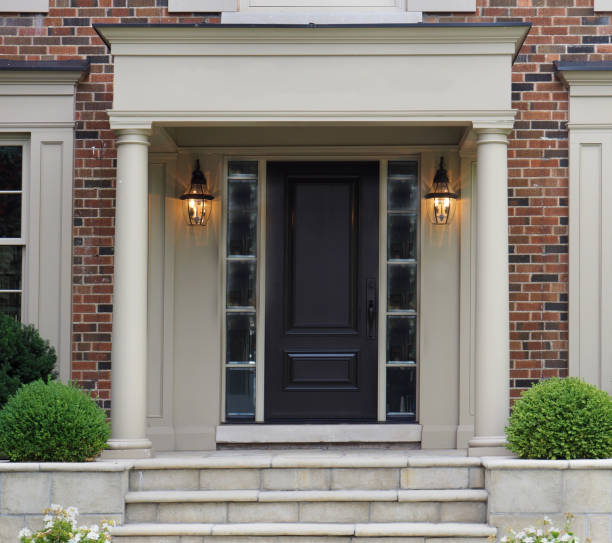 istock elegant front door with portico 1008672770