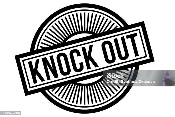 Knock Out Typographic Stamp Stock Illustration - Download Image Now ...