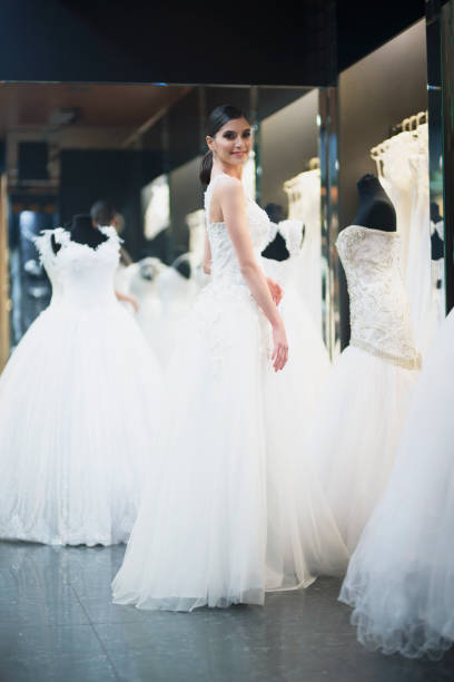 istock Loving her wedding dresses 1008672860