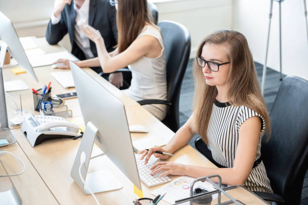 istock Businesswoman working on computer in the office 1008681538