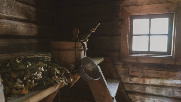 istock Old traditional Finnish sauna. 1008694166