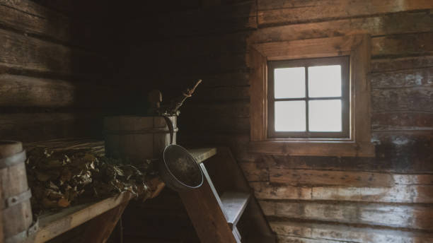 Old traditional Finnish sauna.