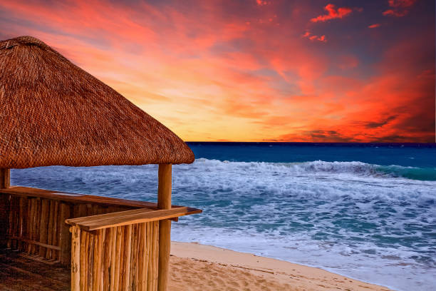 istock Beach Hut and Stormy Sea 1008697720