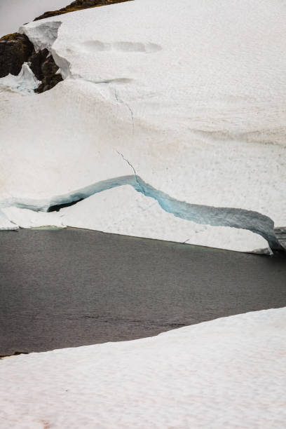 istock Snowy wall and lake 1008703050