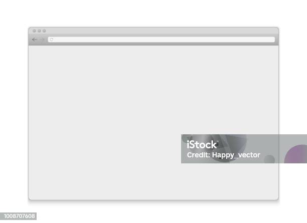 Creative Vector Illustration Of Open Internet Browser Isolated On Background Art Design Window Frame Search Template Abstract Concept Graphic Blank Web Page Element For Pc Tablet And Mobile Phone Stock Illustration - Download Image Now