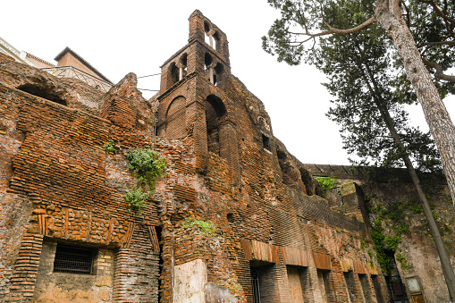 Ancient ruins in Rome (Italy) - Insula Romana, apertment building in ancient Rome