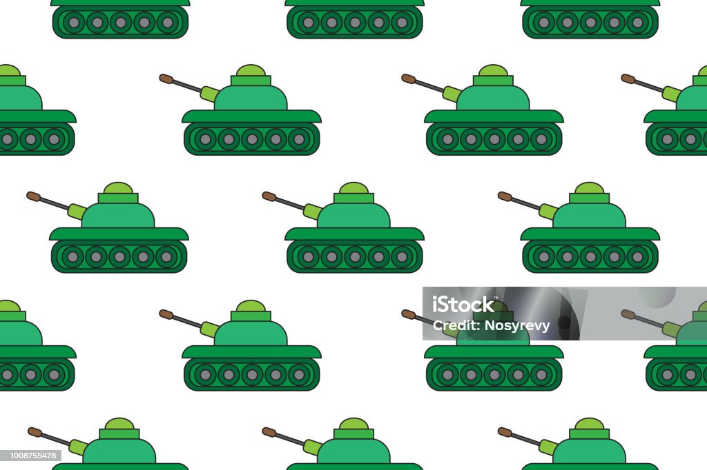 Simple Pattern Background Tank Background Tanks Cartoon Background Seamless Pattern Vector Illustration Stock ...