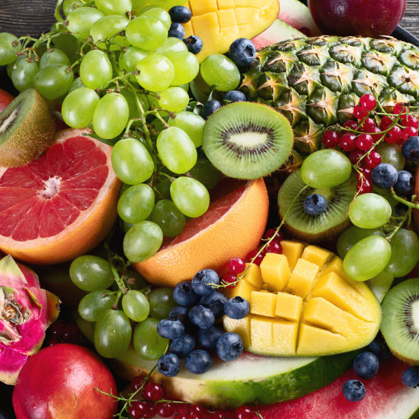 istock Fresh  fruits and berries platter 1008755628