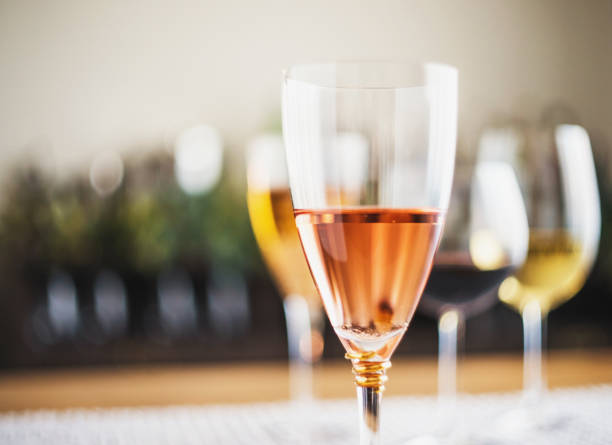 istock Wine tasting theme with various glasses of wine 1008755818