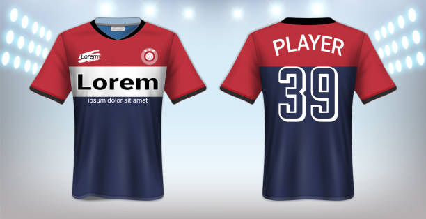 istock Soccer Jersey and Sport T-Shirt Mockup Template, Realistic Graphic Design Front and Back View for Football Kit Uniforms, Easy Possibility to Apply Your Artwork, Text, Image, Logo (Eps10 Vector) 1008758270