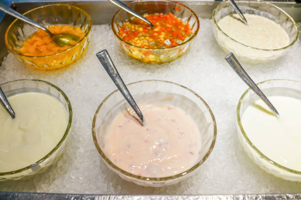 istock Various salad dressing on salad bar 1008760860