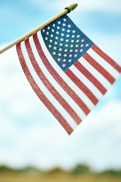 istock Vibrant American flag in summer sunshine 1008765276