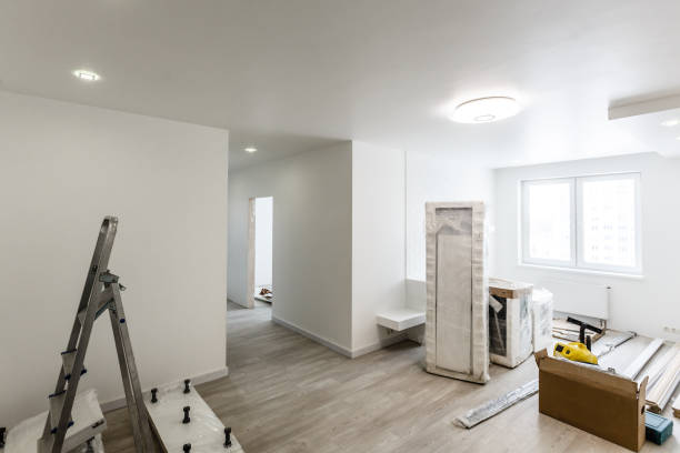 istock Home renovation in room full of painting tools 1008799342