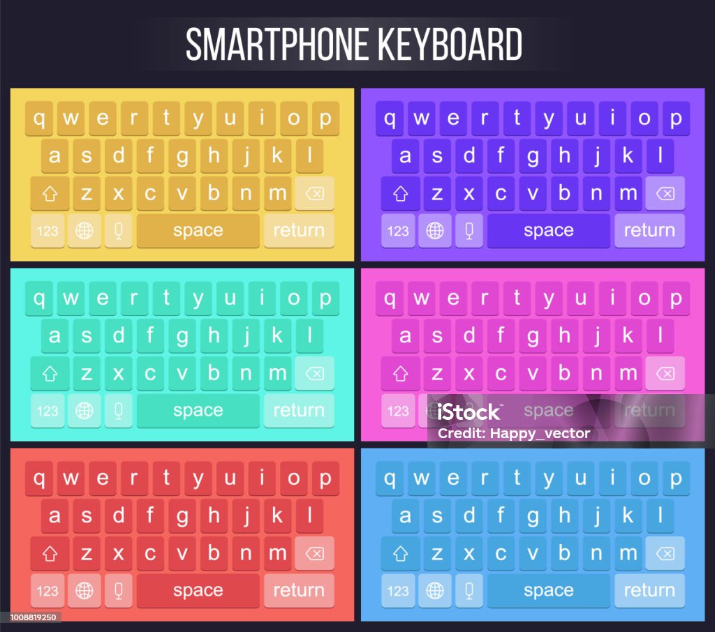 Creative Vector Illustration Of Modern Mobile Phone Keyboard Of ...