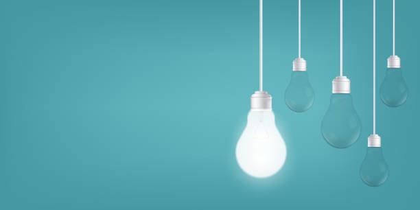 istock Creative vector of isolated light bulbs on background. Art design illustration new ideas with innovation, creativity. Abstract concept graphic LED lightbulb element. Business leadership 1008819920