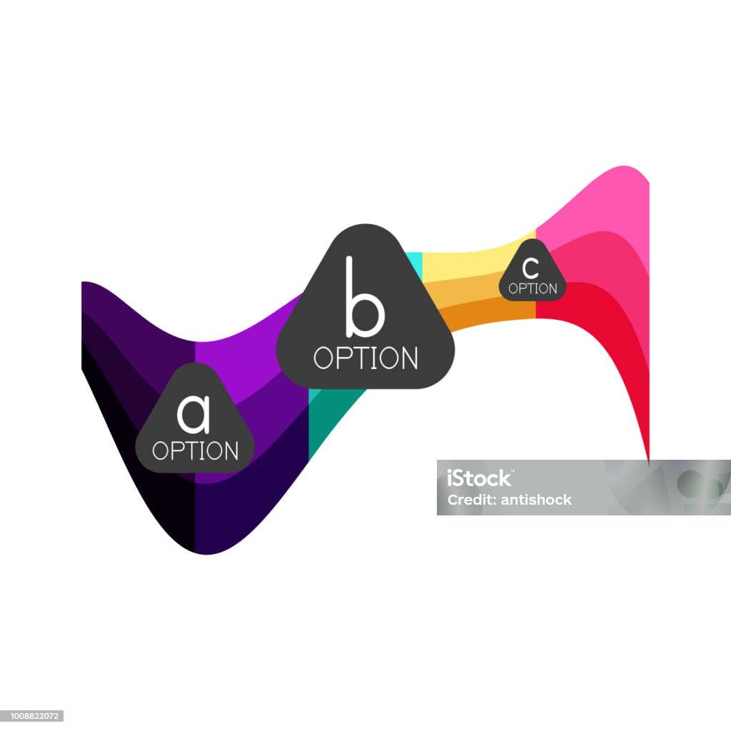 Abc Option Image Abstract Colorful Geometric Option Infographics Design Template With ...