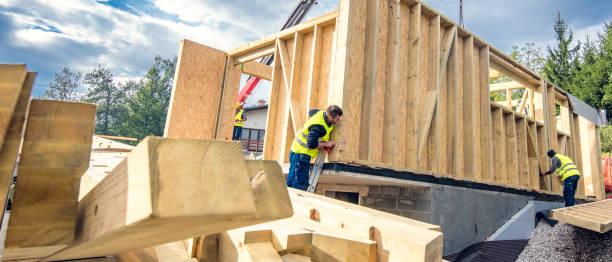 prefabricados de construcción en curso - prefabricate fotografías e imágenes de stock