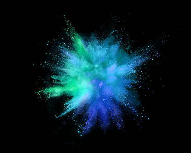 istock Coloured powder explosion isolated on black background 1008825274