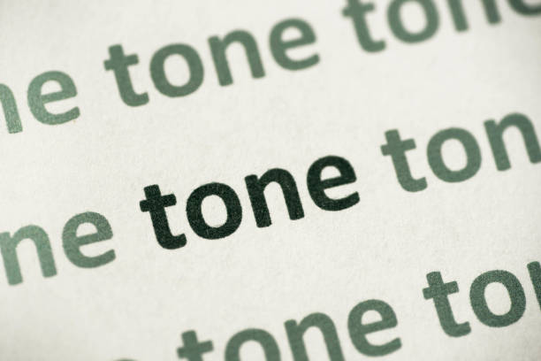 word tone printed on paper macro word tone printed on white paper macro toned image stock pictures, royalty-free photos & images