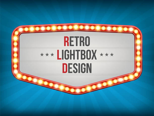 Creative vector illustration of retro light bulb frame set isolated on transparent background. Art design shiny banner decoration curtains. Abstract concept graphic theatre billboard element Creative vector illustration of retro light bulb frame set isolated on transparent background. Art design shiny banner decoration curtains. Abstract concept graphic theatre billboard element. hollywood stock illustrations
