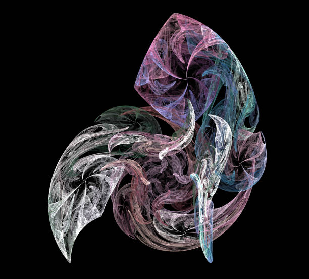 istock image of one Digital Fractal on Black Color 1008828534