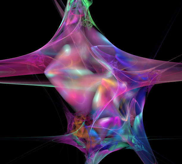 istock image of one Digital Fractal on Black Color 1008831312