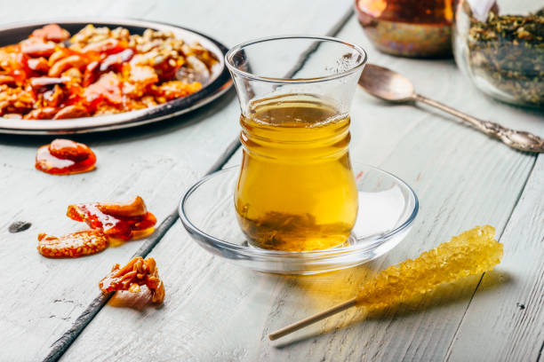 istock Tea in armudu with oriental delights 1008848506