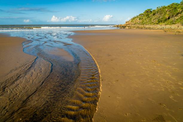 istock River flowing into the ocean in Australia 1008860036