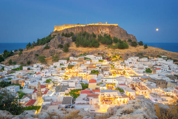 istock LIndos at Dusk, Rhodes Island - Greece 1008875844